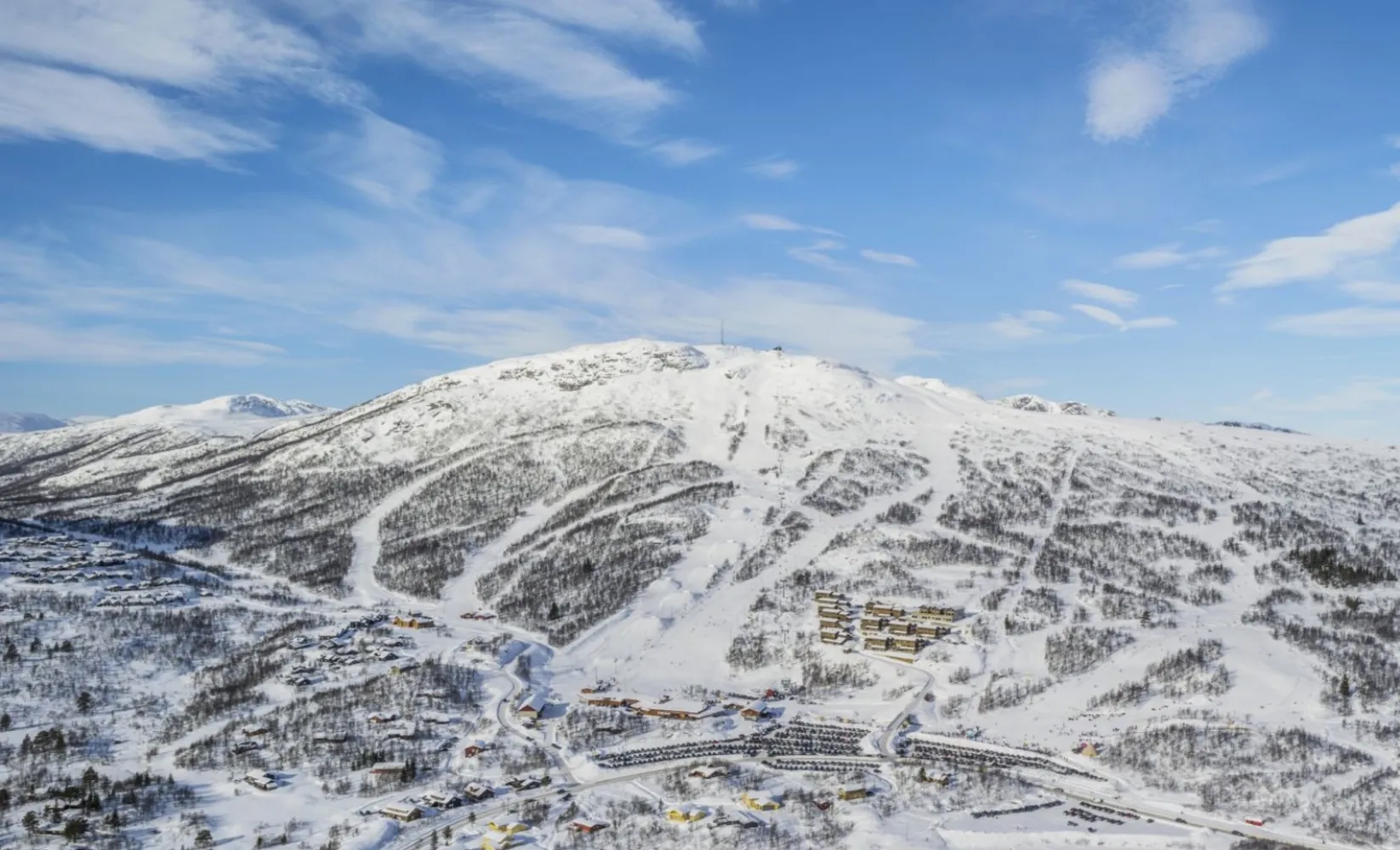 Flyfoto over Hovden Alpinsenter